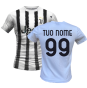 kit Maglia Juventus da personalizzare ufficiale replica 2022/2023 con pantaloncino nero 